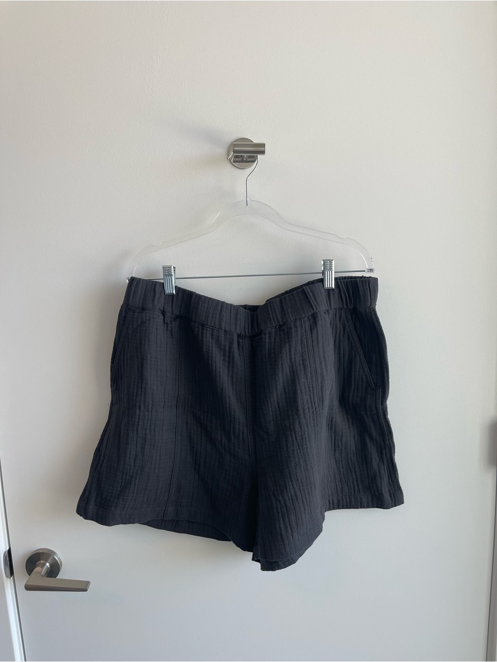 Madewell Grey Women's Cotton-Blend Elastic Waist Shorts